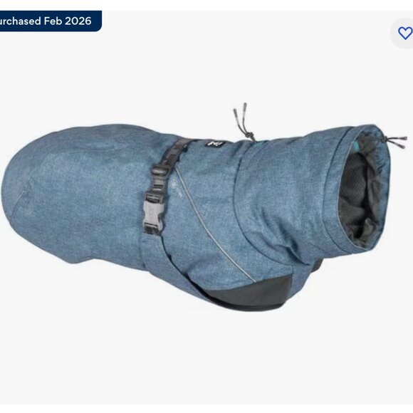 NWT Hurtta Expedition Parka Dog Jacket Gray – Size 8 Waterproof Winter Dog Coat - Picture 2 of 5